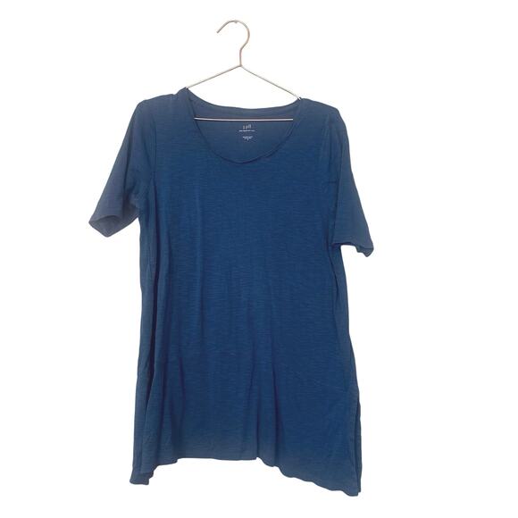 J Jill blue Pima dipped hem tunic size medium - Picture 1 of 6